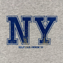Load image into Gallery viewer, Tommy Hilfiger Denim "NY" Felt Graphic Grey Cotton Short Sleeve T-Shirt