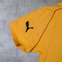 Load image into Gallery viewer, Vintage 90's Puma Embroidered Mini Logo Yellow Short Sleeve Cotton Blend T-Shirt