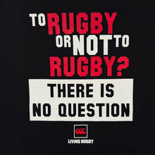Load image into Gallery viewer, Early 00's Canterbury Of New Zealand "To Rugby Or Not To Rugby?" Black Cotton T-Shirt