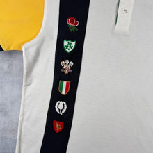 Load image into Gallery viewer, Cotton Traders Six Nations Rugby Polo Shirt L Retro Embroidered England Wales
