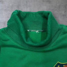 Load image into Gallery viewer, Vintage 90s Green Colour Block Graphic Sweatshirt Mock Neck Oversized Medium