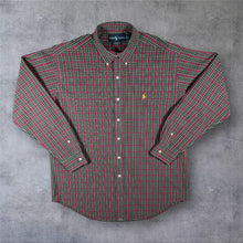 Load image into Gallery viewer, Vintage Ralph Lauren Shirt L XL Tartan Plaid Classic Fit Yellow Pony Long Sleeve