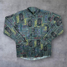 Load image into Gallery viewer, Vintage International Waters Flannel Shirt Mens 37/38 M L Abstract Paisley Pattern