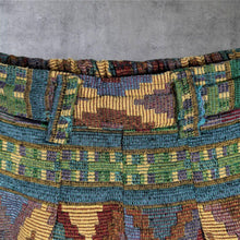 Load image into Gallery viewer, Vintage Style Tapestry Trousers Wide Leg Aztec Geometric Woven Boho Retro Small