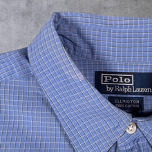 Load image into Gallery viewer, Vintage Polo Ralph Lauren "Ellington" Blue Check Long Sleeve Button-Down Shirt