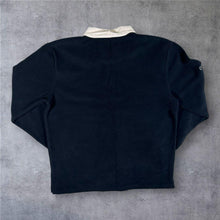 Load image into Gallery viewer, Vintage Cotton Traders Classics Fleece Rugby Shirt L Six Nations Long Sleeve Navy