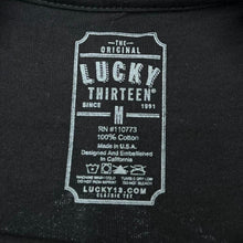 Load image into Gallery viewer, Lucky Thirteen Gothic Tattoo Pinup Girl Spellout Graphic T-Shirt