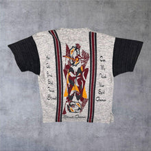 Load image into Gallery viewer, Vintage Street Games Blue Jeans Y2K Colour Block Graphic Grey Cotton T-Shirt