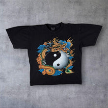 Load image into Gallery viewer, Y2K REO Rock Of The T-Shirts Dragon Yin Yang T Shirt L Double Sided Tattoo