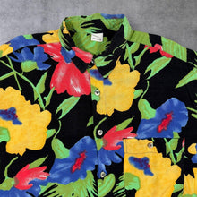 Load image into Gallery viewer, Vintage Vibrant Hawaiian Floral Patterned Viscose Short Sleeve Shirt