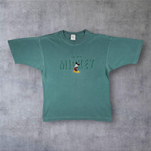 Load image into Gallery viewer, Vintage 90s Disney Store Mickey Mouse Embroidered T Shirt Faded Green Large