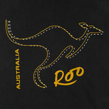Load image into Gallery viewer, Early 00's Roo "Australia" Kangaroo Aboriginal Art Graphic Tourist Black Cotton T-Shirt