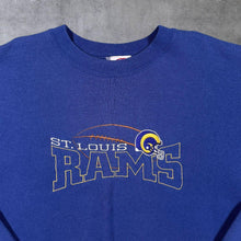 Load image into Gallery viewer, Vintage Cadre Athletic NFL St. Louis Rams Football Embroidered Blue Sweatshirt