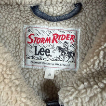 Load image into Gallery viewer, Lee Storm Rider Denim Jacket Mens M Blue Sherpa Lined Trucker Western Workwear