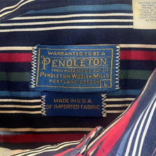 Load image into Gallery viewer, Vintage Pendleton Made In USA Multi Striped Short Sleeve Button-Up Cotton Shirt