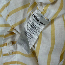 Load image into Gallery viewer, Patagonia Lightweight Bluffside Shirt Mens M Yellow Stripe Organic Cotton 54121