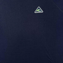 Load image into Gallery viewer, Vintage 90's Bukta Mini Logo Faded Navy Blue V-Neck Cotton Short Sleeve T-Shirt