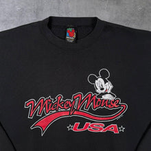 Load image into Gallery viewer, Vintage Mickey Unimited Disney "Mickey Mouse USA" Jerry Leigh Black Sweatshirt
