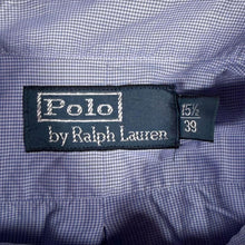 Load image into Gallery viewer, Vintage Polo Ralph Lauren Blue White Micro Check Cotton Long Sleeve Button-Down Shirt