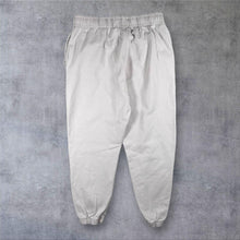 Load image into Gallery viewer, Nike Joggers Mens Medium Short Light Grey Blue Embroidered Swoosh Sweatpants
