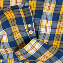 Load image into Gallery viewer, GANT Shirt Mens M Navy Yellow Check Plaid Flannel Long Sleeve Regular Fit