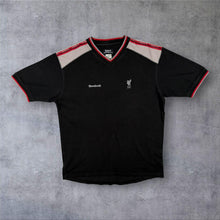 Load image into Gallery viewer, Vintage Liverpool FC Reebok T Shirt Mens M Black Y2K LFC Football 00s