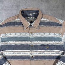 Load image into Gallery viewer, Vintage 90s Eagle Southwestern Aztec Woven Overshirt Flannel Shirt Large 41/42