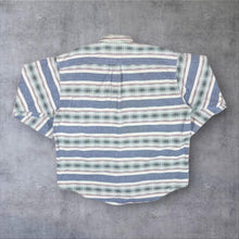 Load image into Gallery viewer, Vintage 90s Esprit Men Striped Shirt Size M L XL Blue Check Skater Button Down