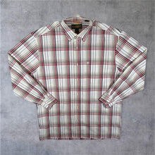 Load image into Gallery viewer, Vintage Timberland Red White Multi Check Button-Down Cotton Long Sleeve Shirt
