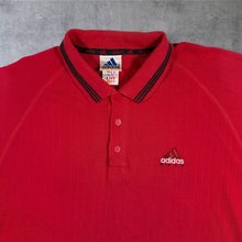 Load image into Gallery viewer, Vintage Adidas Golf Polo Shirt Mens L XL Red Black Pinstripe Retro Y2K Sportswear