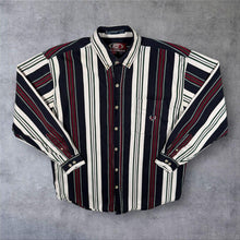 Load image into Gallery viewer, Vintage Coliseum Classic Multi Striped Cotton Long Sleeve Button-Down Shirt