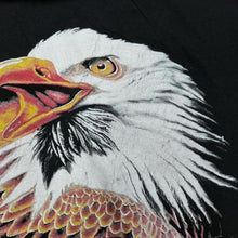 Load image into Gallery viewer, Early 00’s Blossom Biker Bald Eagle Graphic Black T-Shirt
