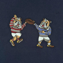 Load image into Gallery viewer, Early 00's Cotton Traders Embroidered Rugby Bulldog Navy Blue Crewneck Sweatshirt