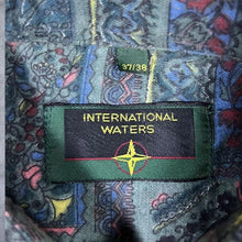 Load image into Gallery viewer, Vintage International Waters Flannel Shirt Mens 37/38 M L Abstract Paisley Pattern