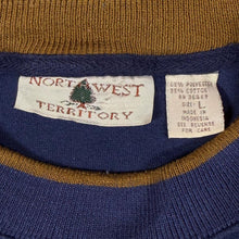 Load image into Gallery viewer, Vintage Northwest Territory "National Wildlife Preserve" Embroidered Blue Sweatshirt