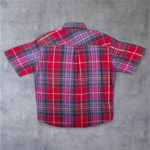 Load image into Gallery viewer, Vintage Marlboro Classics Red Blue Multi Check Short Sleeve Button-Down Cotton Shirt
