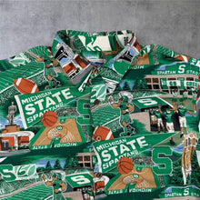 Load image into Gallery viewer, Vintage Reyn Spooner Michigan State Spartans Hawaiian Shirt L NCAA Rayon 2005