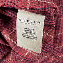 Load image into Gallery viewer, Burberry London Shirt Mens 5XL 5X Red Plaid Check Made in USA Cotton Vintage