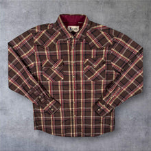 Load image into Gallery viewer, Vintage Starr Western Wear Cowboy Brown Multi Check Long Sleeve Popper Shirt