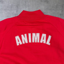 Load image into Gallery viewer, Animal Worldwide Freeride Track Jacket Red UK 8 Y2K Surf Skate Spellout Zip