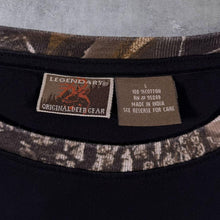 Load image into Gallery viewer, Legendary Original Deer Gear Camo Animal Graphic Ringer Cotton Black T-Shirt
