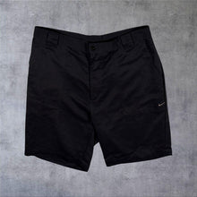 Load image into Gallery viewer, Nike Golf Classic Embroidered Mini Swoosh Logo Black Sports Shorts
