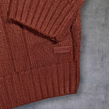 Load image into Gallery viewer, PG Field Mens XL L Rust Brown Ribbed Knit Jumper Countrywear Sweater