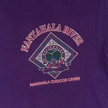 Load image into Gallery viewer, Vintage 1993 Nantahala River T Shirt M Hanes Beefy T USA Whitewater Rafting