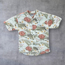 Load image into Gallery viewer, Early 00's Big Dogs Hawaiian Tropical Floral Patterned Rayon Open Collar Short Sleeve Shirt