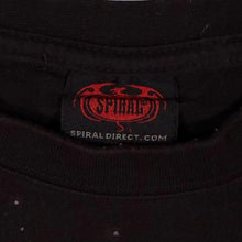 Load image into Gallery viewer, Early 00's Spiral Direct Goth Skeleton Guitar Graphic Black Cotton T-Shirt