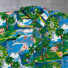 Load image into Gallery viewer, Vintage Made In Vietnam Hawaiian Surfer Patterned Cotton Short Sleeve Shirt