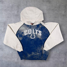Load image into Gallery viewer, Reebok NFL Indianapolis Colts Embroidered Football Spellout Tie Dye Hoodie