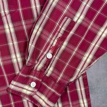 Load image into Gallery viewer, Wrangler Western "Casual Fit" Red White Plaid Check Long Sleeve Cotton Shirt