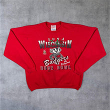 Load image into Gallery viewer, Vintage Hanes NCAA Wisconsin Badgers "Rose Bowl 1994" College Graphic Red Sweatshirt